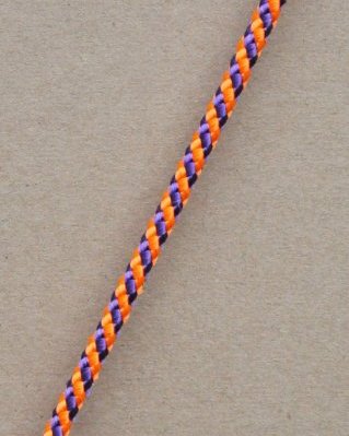 Corda PES djembe 5 mm Diagonal Laranja fluo / violeta 100 m