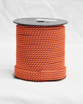 Corda PES djembe 5 mm Diagonal Laranja fluo / violeta 100 m
