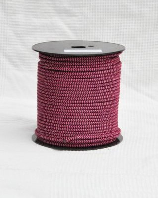 Corda PES djembe 5 mm Ziguezague Framboesa / preto 100 m