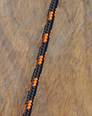 Corda PES djembe 6 mm Preto / laranja fluo 100 m
