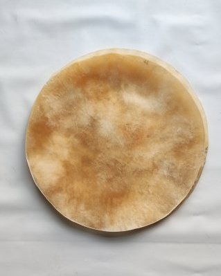 Pele de búfalo / touro / boi tambor muito muito espessa sem pelo M