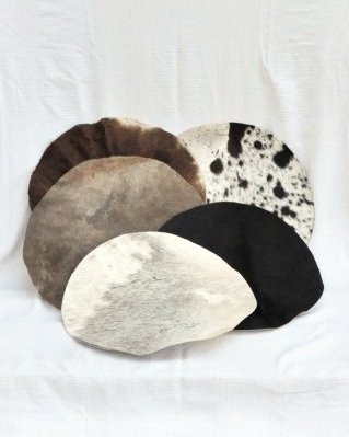 Pele de bezerro / vaca tambor muito fina con pelo segunda escolha Pacote de 5 M