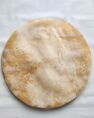 Pele de boi / vaca tambor espessa sem pelo XL