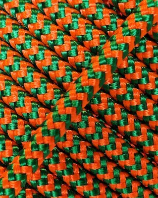 Corda PES djembe 5 mm Espinha e a escama Laranja fluo / verde 20 m