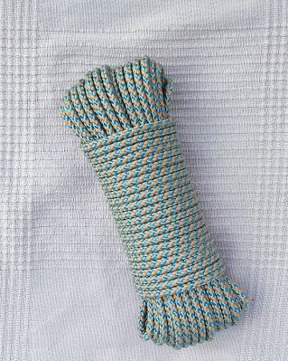 Corda PES djembe 5 mm Espiral Azul pastel / bege 20 m