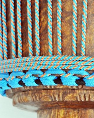 Corda PES djembe 5 mm Espiral Azul / cobre 20 m