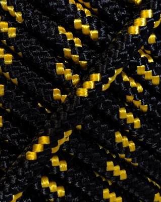 Corda tambor djembê reforçada 5 mm Preto / Amarelo fluo 100 m