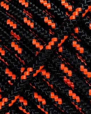 Corda tambor djembê reforçada 4 mm Preto / Laranja fluo 100 m