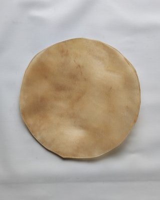 Pele de búfalo / touro / boi tambor muito muito espessa sem pelo S