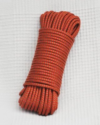 Corda PES djembe 5 mm Espinha e a escama Vermelho / latão 20 m